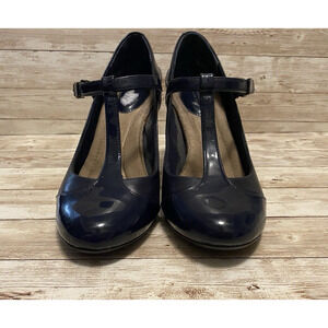 Giani Bernini High Heels Womens 7.5M Navy Memory Foam Mary Jane